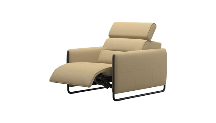 Stressless Emily Power Chair in Silva Yellow Fabric